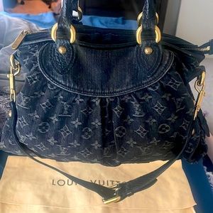 Louis Vuitton Black Denim Neocabby MM